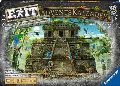 Produktbild von Ravensburger 18956 - EXIT Adventskalender - Der verborgene Mayatempel - 24 Rätsel für EXIT-Begeisterte ab 10 Jahren