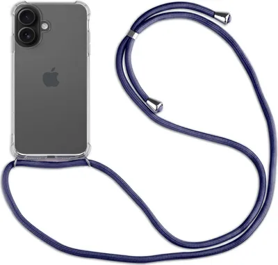 Produktbild von Handykette für Apple iPhone 16 – Handyhülle mit Band & Kordel Blau