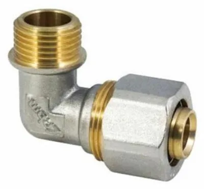 Productafbeelding van Aansluitstuk met mannelijke schroefdraad en compressieverbinding voor meerlaagsbuis, TDM, 3/4" x Ø26 (3,0) mm