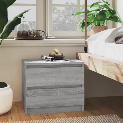 Immagine prodotto di vidaXL Comodini 2 pz. Grigio Sonoma 50x39x43,5 cm Materiale a base di legno