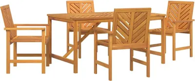 Immagine prodotto di Set da Pranzo per Giardino 5 pcs Marrone