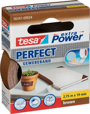 Produktbild von TESA 56341-34, Braun, Bündelung, Befestigung, Handwerk, Kennzeichnung, Verstärkung, 2,75 m, 19 mm, 1 Stück(e)