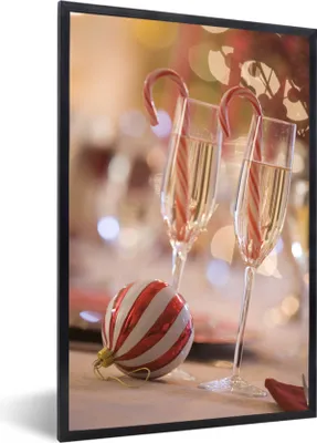 Produktbild von MuchoWow® MuchoWow® Gerahmtes Poster Weihnachten - Weihnachtsschmuck 60x90 cm - Poster mit zchwarzem Bilderrahmen - Kunst