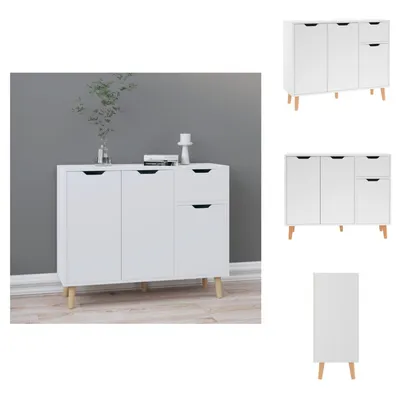 Immagine prodotto di vidaXL Credenza bianca 90x30x72 cm in legno - Credenze