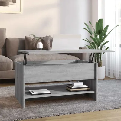 Produktbild von The Living Store Couchtisch Grau Sonoma 80x50x40 cm Holzwerkstoff
