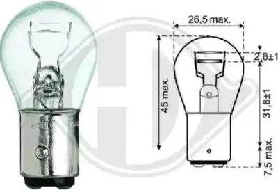 Produktbild von 1x DIEDERICHS LID10056 Blink-/Begrenzungsleuchte Glühlampe 20/5W 12V BA15d