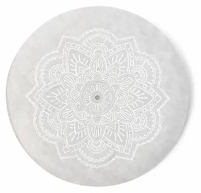 Produktbild von Räucherstäbchenhalter Selenit Mandala rund – 12 cm