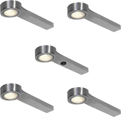 Produktbild von THEBO 5-fach Beleuchtungsset LED 89 mit Hauptschalter warmweiß 3500 Kelvin 2,8 Watt, A+ / Küchenleuchten / Küchenlampen / Oberschrankleuchten