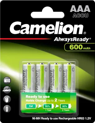 Obrázok produktu pre Batérie CAMELION HR03 - AAA - 600mAh 4ks