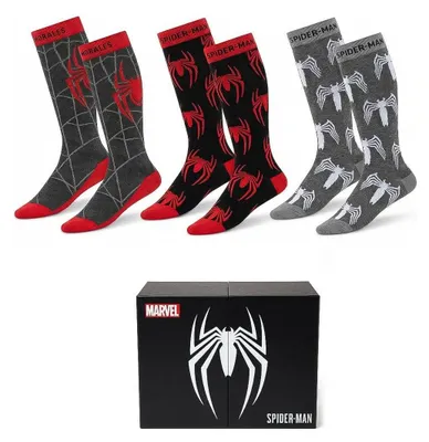 Imagen del producto de Paquete de 3 calcetines Marvel, diseño Spider-Man, tallas 38-45