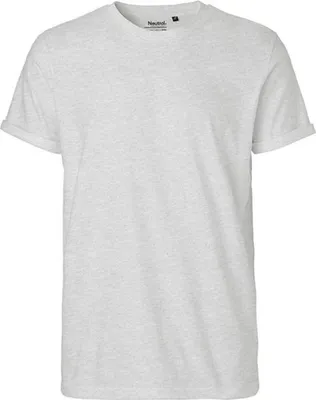 Produktbild von Neutral O60012 | Herren Roll Up Sleeve T-Shirt / 100% Fairtrade Baumwolle - Farbe: Ash Grey - Größe: M
