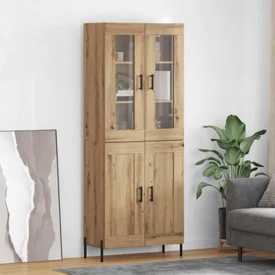 Zdjęcie produktu dla vidaXL Highboard Artisan dąb 69,5 x 34 x 180 cm Materiał drewnopochodny
