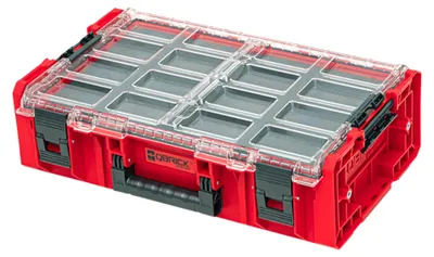Zdjęcie produktu dla Qbrick System ONE Organizer 2XL 2.0 MFI RED ULTRA HD sztaplowany 582 x 387 x 131 mm 13,5 l IP66 z wkładem piankowym