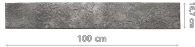 Obrázek produktu pro DECCART | Stropní panely | Pěnové stěnové panely | Lamely na desce | Stěnové akustické | Tmavý beton | 100 cm x 16,7 cm | 2m²