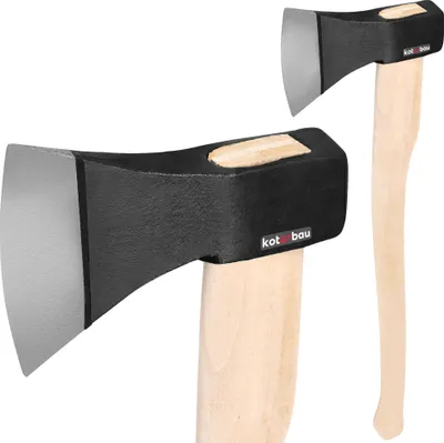 Produktbild von KOTARBAU Axt Geschmiedet 1.8 kg Gesamtlänge 783 mm mit Holz-Stiel Axt zum Holzspalten Spaltbeil Spalthammer Beil Holzhacken
