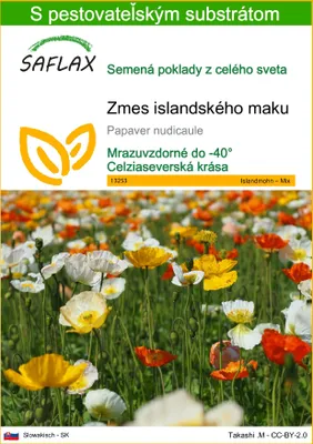 Obrázok produktu pre SAFLAX - Zmes islandského maku - Papaver nudicaule - 8000 Semená - S pestovateľským substrátom bez klíčkov