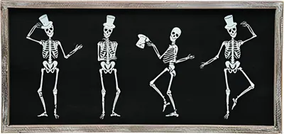 Produktbild von Halloween Wandbild mit tanzenden Skeletten 20cm