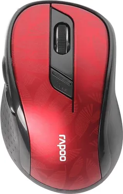 Image de Rapoo M500 - Souris - optique - 7 boutons - sans fil - 2,4 GHz, Bluetooth 4,0, Bluetooth 3.0 - récepteur sans fil (USB) - rouge (00184543)