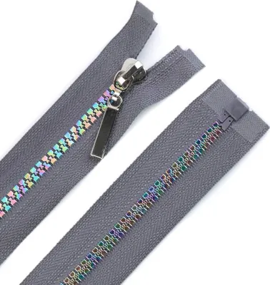 Produktbild von Reißverschluss 5mm 40-80cm Regenbogen-Schiene f. Jacken Softshells Sportbekleidung, Größe:50cm, Farbe:311 dunkelgrau