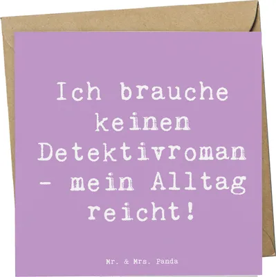 Produktbild von Mr. & Mrs. Panda Grußkarte Spruch Detektivin Alltag - Lavendeltraum - Geschenk, Berufsleben, anlasskarte, Beruf, Glückwunschkarte, doppelkarte, Berufspassion, faltkarte