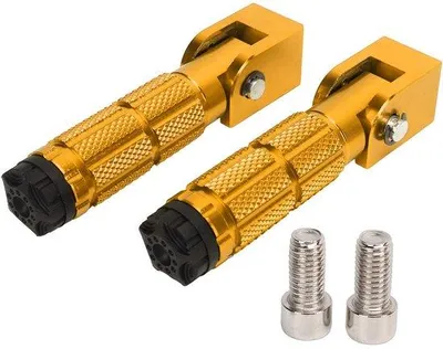 Immagine prodotto di Supporto per i piedi per motocicletta - Pieghevole - Pedali per piedi con superficie antiscivolo - Supporti per i piedi per motociclette - Universali per biciclette/ATV/UTV - 2 pezzi - Alluminio