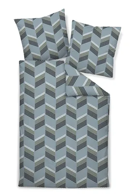 Produktbild von Janine Design Mako-Satin Bettwäsche-Garnitur MILANO 45054 Farbe opalgrau-08 Größe 135x200 + 80x80cm AL