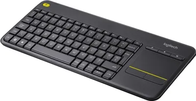 Image de Logitech K400 Plus, Mini, Kabellos, RF Wireless, QWERTY, Schwarz