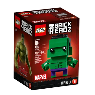 Produktbild von LEGO Brickheadz The Hulk 41592, 93-teiliger Bausatz, Mehrfarbig, 40 x 70 mm, mit Sammler-Stellplatte, 10-99 Jahre