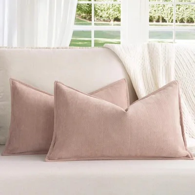 Produktbild von Kissenbezug Chenille 30x50 cm Dusty Pink 2er Set