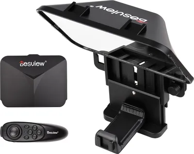 Produktbild von Bestview T3 Verbesserter Teleprompter-Prompter fuer Smartphones / Tablets / DSLR-Kameras mit Fernbedienungsobjektiv Adapterring Unterstuetzt Ultraweitwinkelobjektiv fuer Live-Streaming auf der Buehne Live-Streaming Online-Video-Vlog