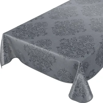 Produktbild von Tischdecke Wachstuch Ornamente Grau Robust Wasserabweisend Breite 140 cm Länge 200 cm