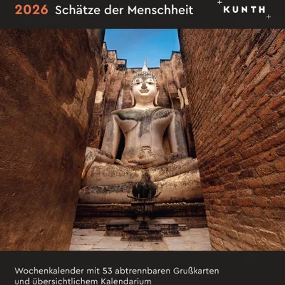 Produktbild von Schätze der Menschheit - KUNTH Postkartenkalender 2026