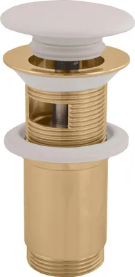 Image de Slezák-RAV : Sortie de lavabo CLICK-CLAK 5/4 avec bouchon en céramique - or MD0485Z Gold