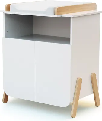 Immagine prodotto di WEBABY - Fasciatoio 2 ante PIRATE legno - Bianco/Faggio - 79 x 65,5 x 94 cm
