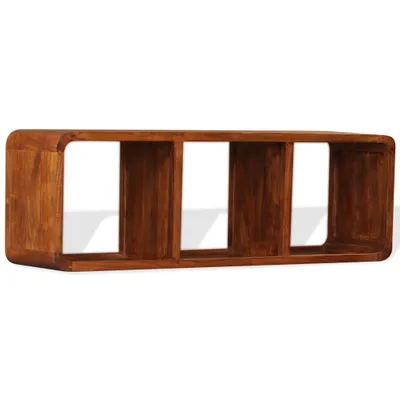 Image de Meuble TV Bois massif avec finition miel 120 x 30 x 40 cm