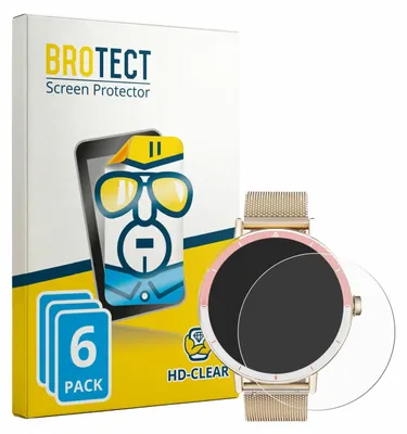 Produktbild von 6x Für Keeponfit Smartwatch 1.27" Schutzfolie BROTECT Displayschutz Display Schutz Folie Klar Transparent