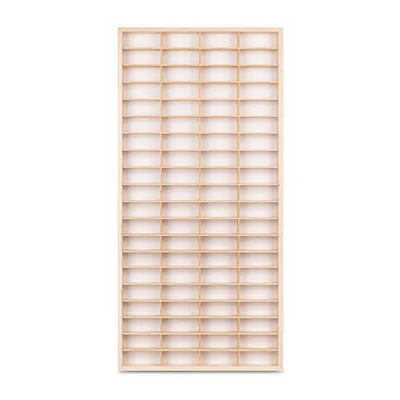 Produktbild von ArtTwist Modellauto Vitrine - Sammlervitrine Holz  zu 80 Fächen - Organisation Schaukasten für Autos Hängend 40cm x 78cm x 4cm - Setzkasten Holz für Wanddeko und Organisation (Regal ohne Motiv)