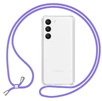 Zdjęcie produktu dla Przezroczyste etui hybrydowe z łańcuszkiem dla Samsung Galaxy S23 Purple