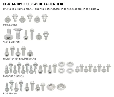 Produktbild von UFO PLAST Verkleidungsschraubensatz für KTM