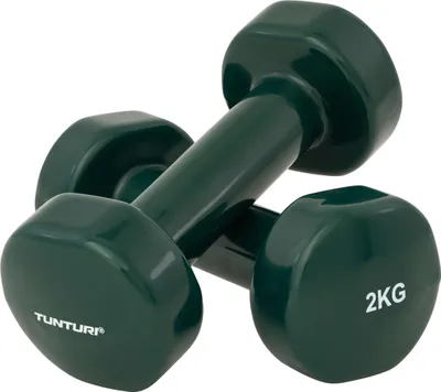 Immagine prodotto di Manubri in vinile Tunturi da 2,0 kg, verde, coppia