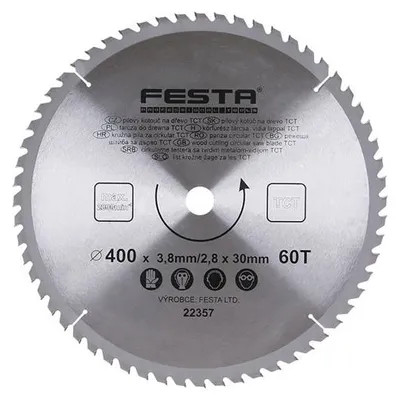 Obrázek produktu pro Kotouč pilový FESTA SK 400/3.5/30mm 60T 22357