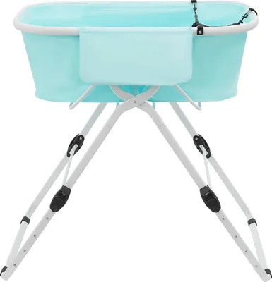 Immagine prodotto di Vaschetta per il bagno dei cani pieghevole - Vaschetta per toelettatura regolabile in altezza da 70 a 100 cm - Con tubo di scarico - Adatta per cani e gatti di piccola e media taglia - Blu