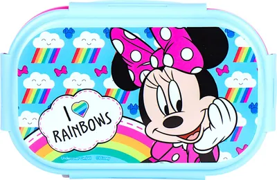 Produktbild von Minnie Mouse Brotdose - Disney Lunch Box - Vesperdose mit 2 Fächern & Göffel