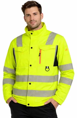 Produktbild von BWOLF Drift Arbeitsjacke Herren Sommer Arbeitsjacken Herren Frühling/Sommer/Herbst (DE/NL/SE/PL, Alphanumerisch, XL, Regular, Regular, HV Gelb)