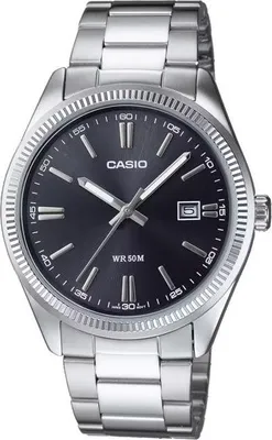 Produktbild von Herrenuhr Casio Mtp-1302d-1a1vef, Fluoreszierende Zeiger, Mineralglas, 5 ATM Wasserdicht, Edelstahlarmband