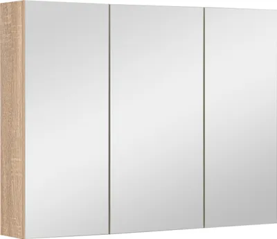 Zdjęcie produktu dla Szafka łazienkowa z lustrem lustrzana wisząca do łazienki dąb sonoma 80 cm