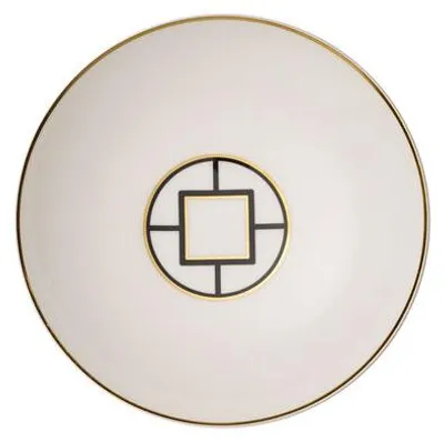 Zdjęcie produktu dla Villeroy & Boch MetroChic, Talerz na zupę, Okrągły, Porcelana, Czarny, Złoto, Biały, 0,8 l, 22 cm