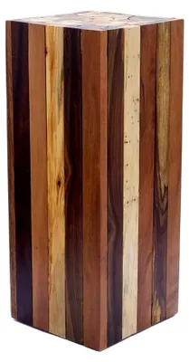 Produktbild von Beistelltisch aus Treibholz, massiver Holzklotz, Blumensäule, Holzblock, stabiler Blumenhocker, Echtholz (Größe: 75 x 30 x 30 cm)