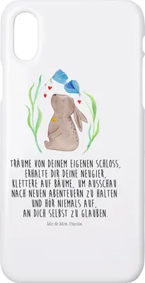 Produktbild von Mr. & Mrs. Panda Iphone 10 Handyhülle Hase Blume - Weiß - Geschenk, Träume, Hülle, Kaninchen, Handy, Geburt, Ostern, Geburtstag, Cover, Taufe, X