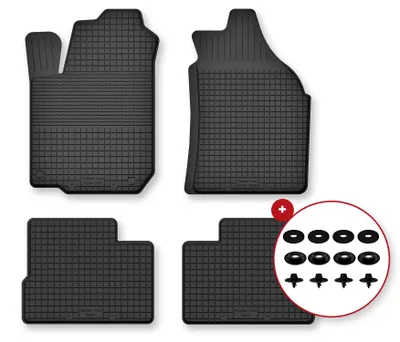 Productafbeelding van Rubberen automatten voor Mitsubishi Colt V / CJO 1996-2003 (hatchback) – 4-delig, zwart, op maat – Wielganizator Semi-Universal